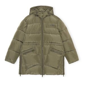 Recycled Polyester Oversized Puffer Midi Jacket